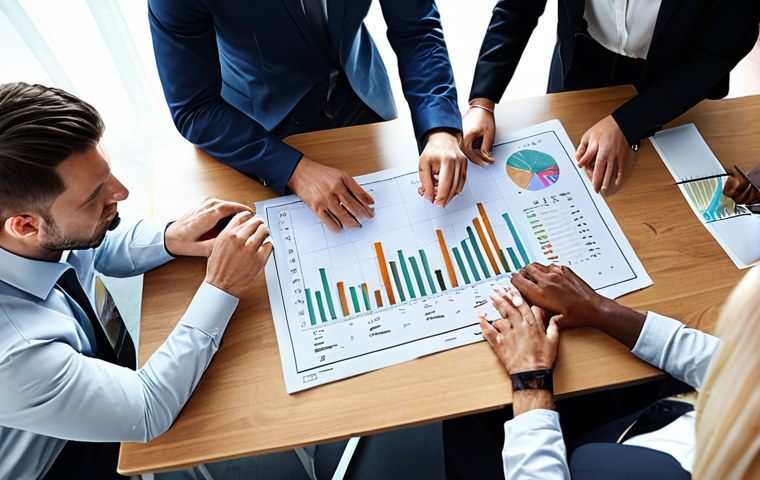 **

A professional, modern office setting. A diverse group of people are collaborating on financial charts and graphs. The overall feel is successful, stable, and driven. Emphasis on visual data and teamwork. "Financial Stability & Challenging Work" subtly overlaid in text.

**